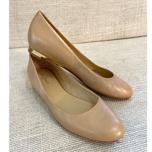 Cole Haan NEW, D40639 Leather Flats Tan Ladies Size 9 B Nike insoles